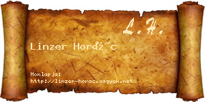 Linzer Horác névjegykártya